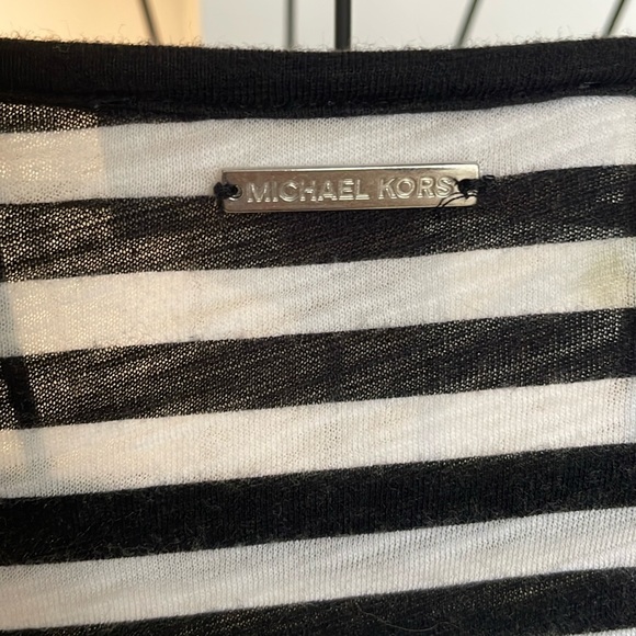 MICHAEL KORS STRIPE HI-LO LONG TEE - Picture 5 of 7